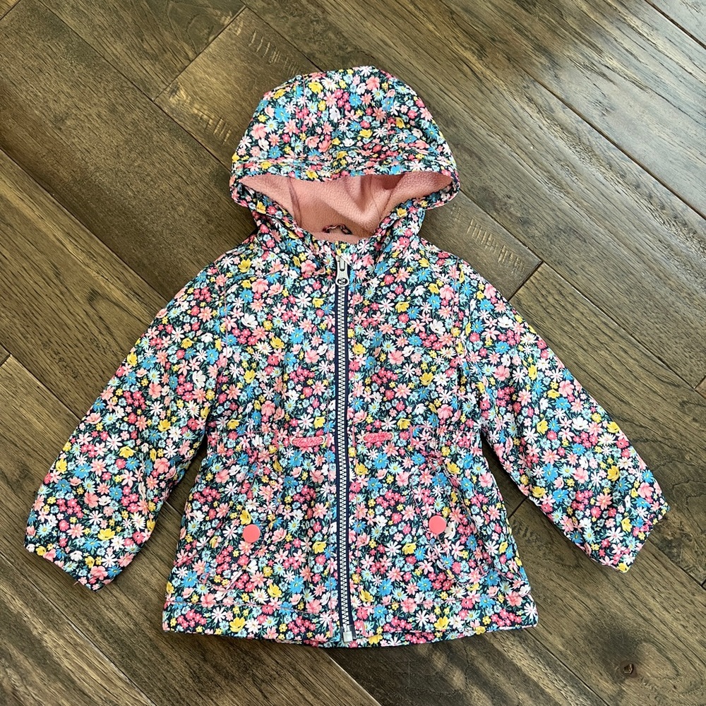 Carter’s Hooded Floral Toddler Jacket - 12M